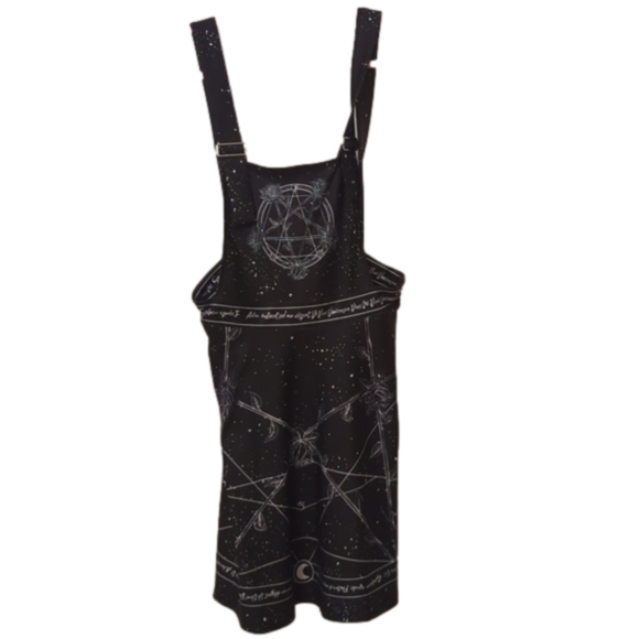 Source Unknown Dresses & Skirts - Goth Pentagram and stars overalls dress